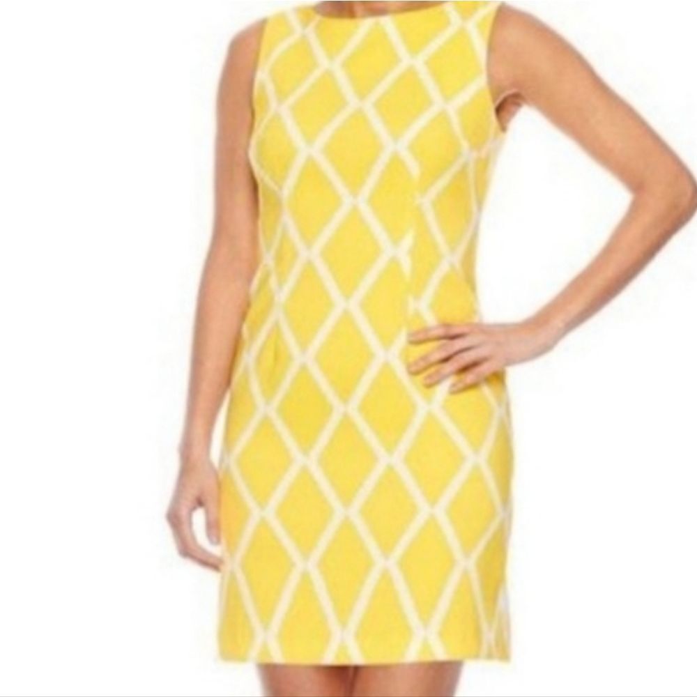 BRAND NEW ALYX SLEEVELESS DIAMOND PRINT DESIGN SHEATH DRESS